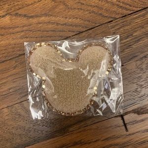 NWT stoney clover lane glitter varsity Mickey head patch in sand